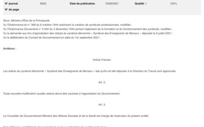 Naissance du syndicat